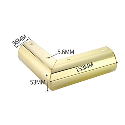 Geesatis Furniture Legs Replacement Metal Furniture Legs Sofa Legs Gold Height 53Mm , With Mounting Screws, 4 Pack #TOP1