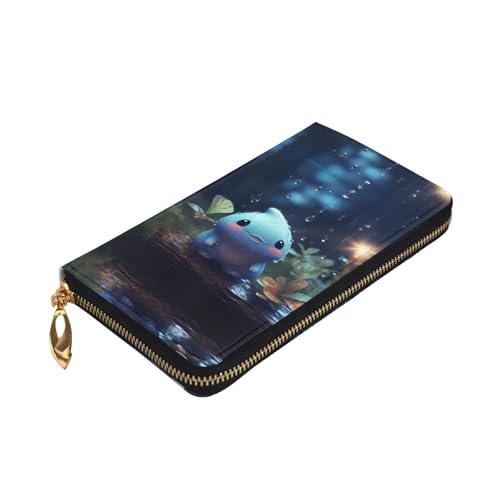 Stylish Cute little raindrops Printing Leather Wallet - Long Clutch for Women, RDurable Material, 12 Card Slots, Zipper Compartments3