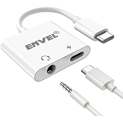 Headphone Adapter USB C and 3.5mm Plug to USB C Headset Splitter,Headphone Audio & Charger Compatible For Google Pixel 2/2xl/3/3xl,Sony Xperia 5,Xiaomi,Samsung Tab and Ipad White (3. 5mm Audio Jack) Cover