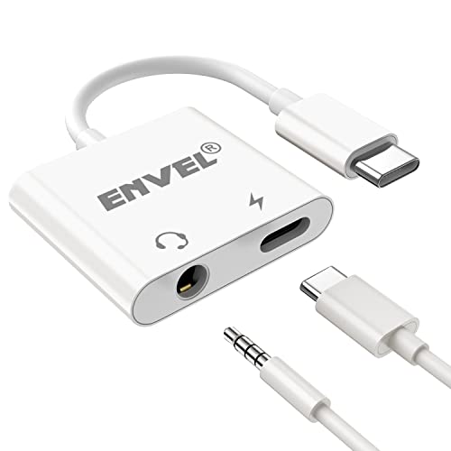 USB C and 3.5mm Jack to USB C Headphone Adapter, Compatible with Google Pixel 5/6,Samsung S22 S21 S20 FE Ultra S20+ Plus Note 20 5G Note 10, Headphone and Charger Splitter (USB C+3.5mm to USB C)
