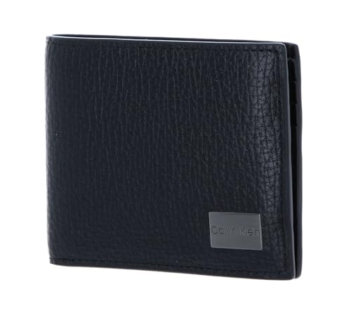 Calvin Klein Bifold 6CC portefeuille en cuir noir pour homme