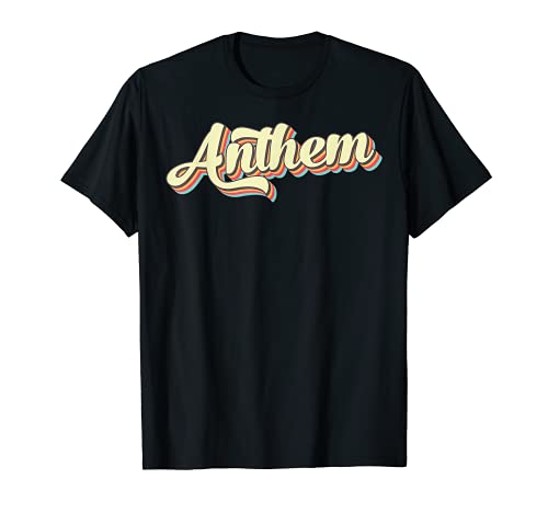 Anthem TShirt Retro Art Baseball Font Vintage T-Shirt