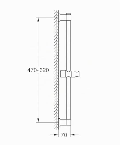 Barre de douche murale Vitalio 60 cm chromé GROHE