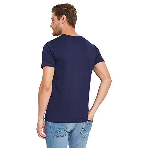 Image of Men's Character Print Regular Fit Round Neck Short Sleeves Knitted T-Shirt