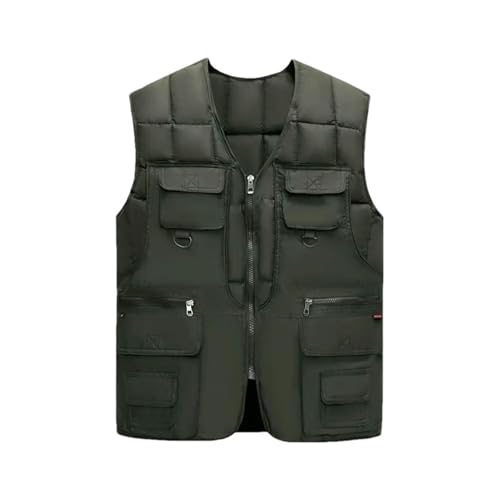 Gilet cargo en duvet homme sans manches pour affronter le vent froid avec ses poches utiles