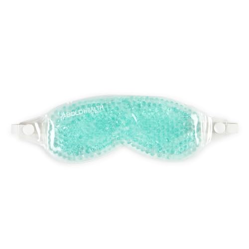Image of Cooling Eye Gel Mask with Beads Ice Pad for Dark Circles, Redness & Puffiness Relaxing Eye Cooling Patch for Men & Women Blue Pack of 1