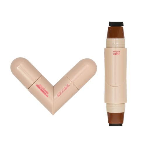 2pcs Rotating Winged Eyeliner Stamp Easy Stamp Tool with Left/Right Wing Stamps Smudge-Proof Black & Brown Eyeliner Perfect Symmetrical Wings Ideal for Beginners(Black+Brown)