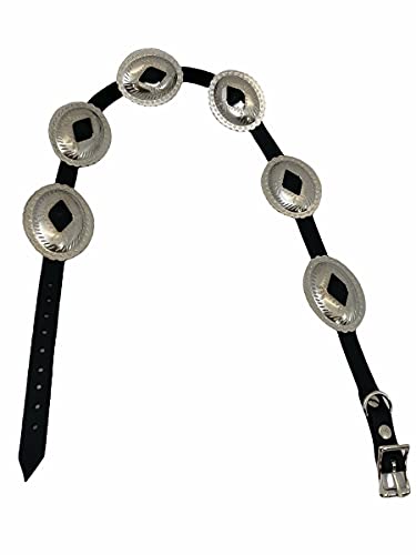 Funk Plus Hat Band Oval Concho Genuine Leather Usa Made For Tophat Slash Hat Cowboy Steampunk Cosplay Black #TOP6