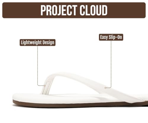 Image of Project Cloud Kids Sandals For Girls Footwear with Memory Foam Insole Kids Flip Flops - Lightweight & Slip Resistant Girls Sandals Summer Beach Essentials 2026 (Little Foundations)
