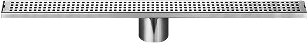 GHGcscas rectangular floor drain, Shower Floor Drain，Linear Drain Rectangle Removable Cover(120cm/47inch)