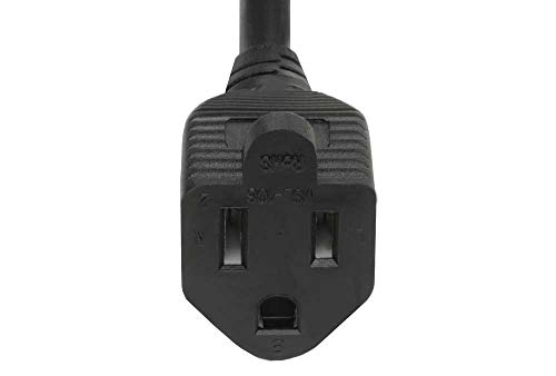 Sf Cable 1Ft 18 Awg Nema 5-15R To Iec320 C14 Monitor Power Adapter Cord, 10A, 125V Ac Power Cable #TOP1