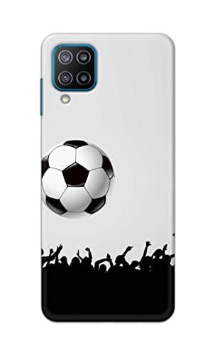 Image of Printed Hard Back Cover Case for Samsung Galaxy F12 Back Cover (Football Icon) -702