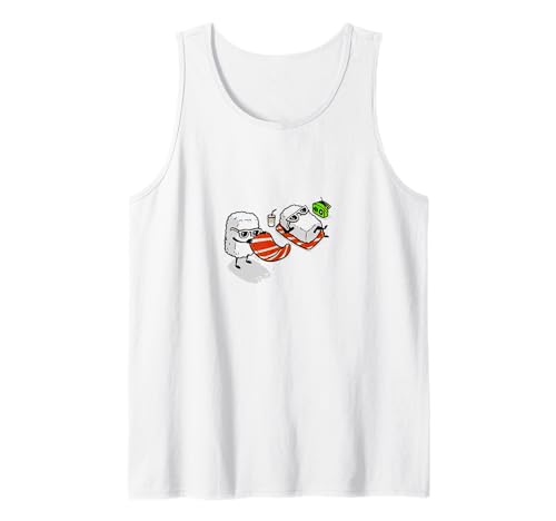 Summer Sushi Maki Nigiri Beach Sun Food Japanese Funny Gift Tank Top