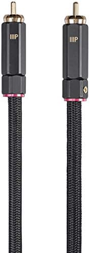 Monoprice Onix Series Digital Coaxial Audio/Video RCA Subwoofer CL2 Rated Cable, RG-6/U 75-ohm 12ft Black