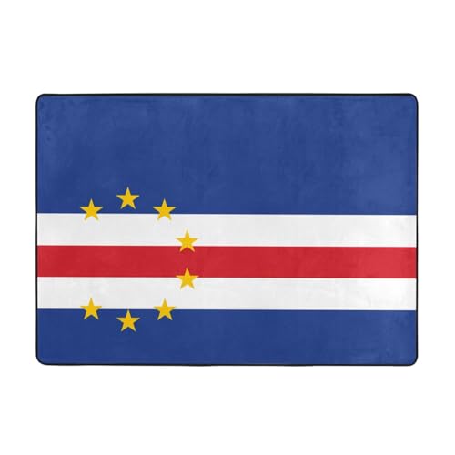 Tapis de salon imprimé drapeau Cap-Vert grand tapis de sol chambre
