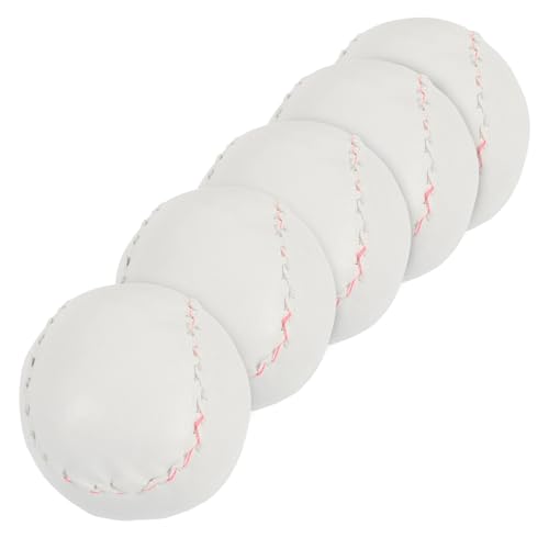WOONEKY Portable Baseball Training Balls 5pcs Boys and Girls Softball Baseballs Practice Balls for Hitting