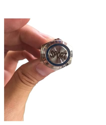 Bouton momentané étanche 16mm LED 12V métal pour interrupteur à bascule