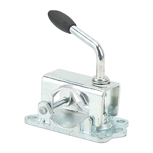 KIMISS Trailer Pipe Clamp Jack Wheel Clamp Wheel Split Clamp Prop Stand Support Mount for 48mm/1.89in Pipe Diameter for Trailer RV