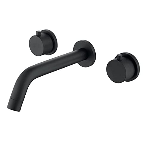 DJHFHCS Rubinetti per Vasca a Muro Rubinetti per lavabo a Doppia Leva Neri per Bagno Miscelatore per lavabo da Bagno Rubinetti per Bagno Miscelatore per lavabo Enterprise