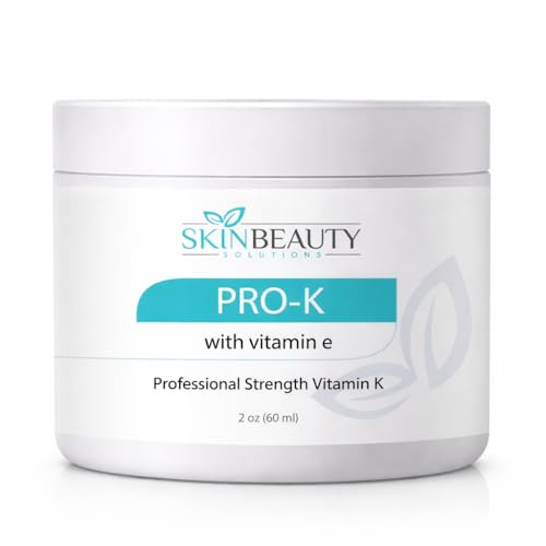 Skin Beauty Solutions 4oz -Pro-K Vitamin K Cream Professional Strength- Rosacea Capillaries, Thread Spider Varicose Veins, Puffy Dark Under Eye Circles. Guaranteed to Work