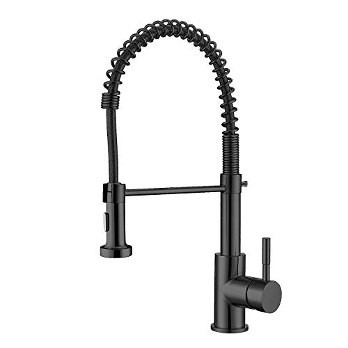 Free Shipping Over $50 AJOYEUX Pull Down Kitchen Sink Faucet Single Handle (Black)