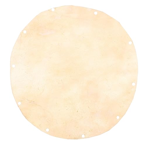 Mikinona ヤギ皮製 ドラムスキン 交換用 パーカッション楽器用 ドラムヘッド スーパー耐久性 自然乾燥処理済み 軽量で取り付け簡単