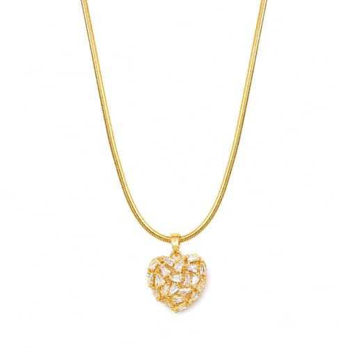 Image of RIDHVEE Anti-Tarnish Gold Plated Pendant Necklace for Women & Girls | Skin Friendly Lightweight Fashion Jewellery | Elegant Minimalist Chain Necklace & Gifting