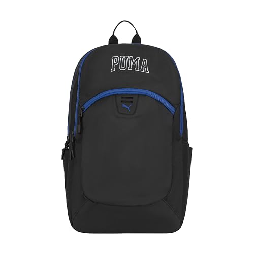 PUMA Mochila infantil unissex, Preto/azul vívido, Large, Mochila Rally