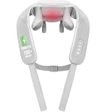 Neck Massager with Heat, Cordless 4D 6 Massage Nodes Shoulder Massager with Heat, Neck and Shoulder Massager, Shiatsu Back Shoulder and Neck Massager for Traps, Leg and Body, Gift for Mother Women Men