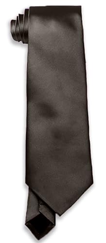 Moda Di Raza Charcoal Tie, Men's Ties, Mens Neckties, Long Tie for Men, Charcoal Ties for Men