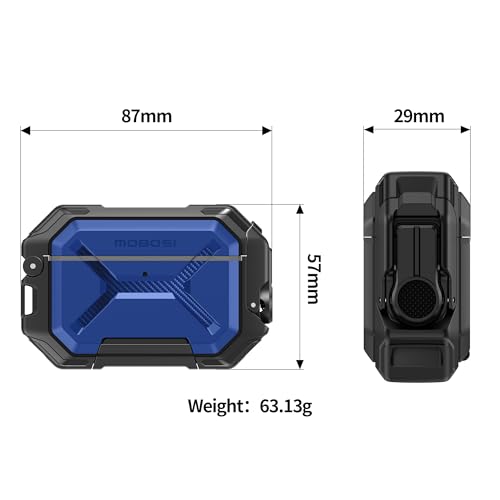 Image of MOBOSI for AirPods Pro 3 Case [IP68 Waterproof Case for iPods Pro 3&Compatible with MagSafe] Military Grade Protective Earpods Pro3 Cover with Secure Lock, Keychain & Phone Stand (2025),Royal Blue