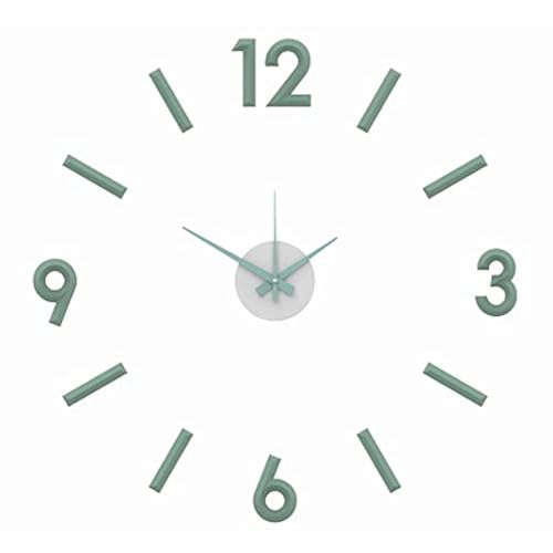 MPM 3D   Reloj de Pared Adhesivo (plástico, diseño Moderno, Color Verde)