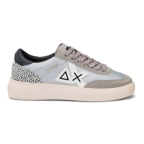 SUN68 Sally Sneakers Femme baskets de mode basses en toile de couleur noire