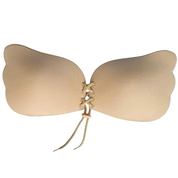 rozadio Reusable Silicone Nipple Covers & Push-Up Bra Tapes for Women | Backless, Strapless Coverage Solutions for Women & Girls - (Beige) - B Size-picture-11