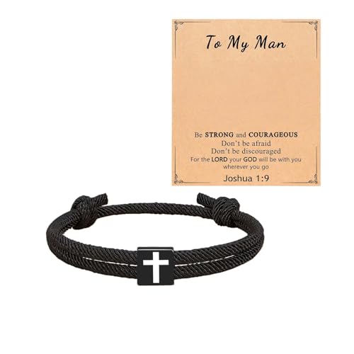 Pulsera de cruz, regalos de bautizo para niños con tarjeta, pulseras de cuerda milanesa, regalos motivacionales para niños y niñas, regalo de bautizo para confirmación, primera comunión y cristiano