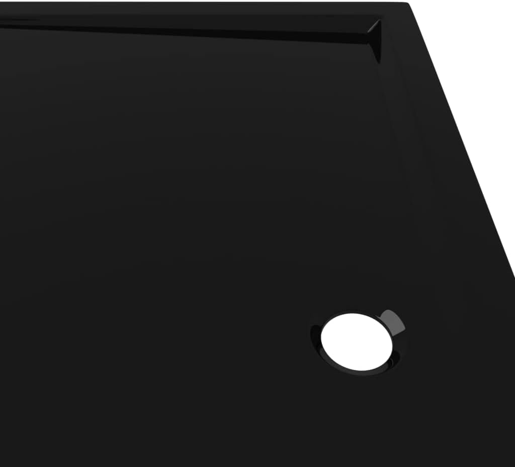 vidaXL Rectangular ABS Shower Base Tray in Black