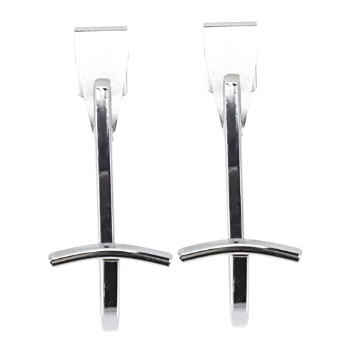 Happyyami 2sets 2pcs Over Door Hooks Hangers for Clothes Towels Accessories for Kitchen Cabinets Bathroom Doors and Closets Space Saving Storage 2pcs*2