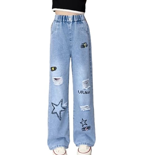 Jean baggy pour fille et pantalon large taille haute ado