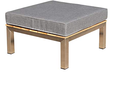 OUTFLEXX Loungemöbel, Silber/grau, Edelstahl/FSC-Teakholz/Textil, für 4 Personen, inkl. Beistelltisch – Bild 8