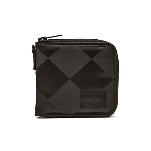 Porter GHILLIE 886-16140 Round Zipper Wallet, Diamond Shape BLK (14)