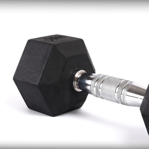 Image of HRX Hex Dumbbell Ideal for Home Workout Strength Training for Men & Women Pack of 2 Fixed Weight Dumbbell (10 kg)