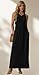 GRECERELLE Women's Summer Sleeveless Casual Long Tank Maxi Dress with Pockets, Black, L