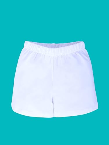 Image of KiddoPanti Girls Cycling Shorts Pack of 3 | Soft & Stretchy Cotton Spandex | Comfortable Fit with Elastic Waistband | Solid Colors Half Tights for Girls Inners