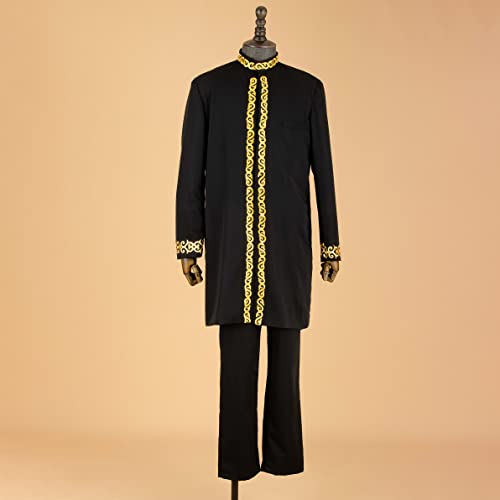 African Suit for Men Jacket and Trousers 2 Piece Set Dashiki Blazer with Kerchief Bazin Riche Kaftan Wedding Evening2