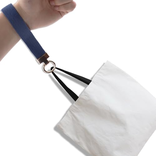 Keychain Wristlet, Stretchable Key Chain for Car Keys with Dual Keyrings & two D Ring Micro screwdriver, Adorable Wrist Lanyard for Women and Men（Cold blue）4