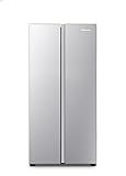 Fridgemaster MS83430ES Freestanding Slim American Side by side Door Fridge Freezer 441L, Total No Frost, Inverter compressor, Silver, 83.2x178.0cm, Energy Rating E