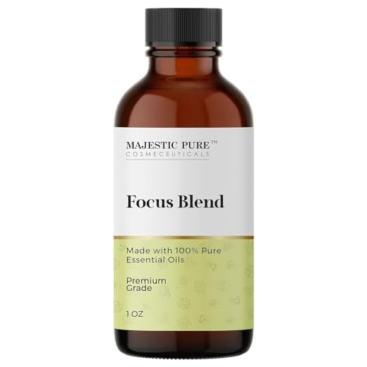 Majestic Pure Focus Essential Oil Blend | 100% Pure & Natural Therapeutic Grade Blend to Centre Mind, Balance Mind, Improve Focus | 1 Oz | Lemon, Lavender, Lemongrass, Pine Needle