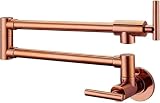 PUFAHAU Rubinetto Riempipentole A Parete, Rubinetto Riempipentole Girevole, Pieghevole E Retrattile da Cucina per Fornelli da Cucina, Stazione del caffè（Rose Gold）