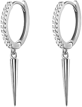 KristLand Silver Hoop Earrings for Women 925 Sterling Silver Hypoallergenic Jewelry with Cubic Zirconia Gift for Ladies Girls