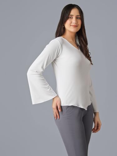 Image of Plus Size Women Top Bell Sleeve | Casual Top for Women Full Sleeve